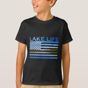 American Flag Patriot Fishing At The Lake This Is T-Shirt