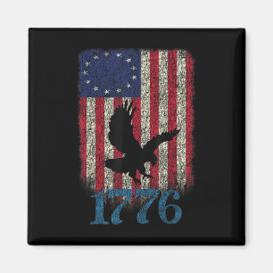 American Flag Patriotic 1776 Betsy Ross Usa Distre Magnet