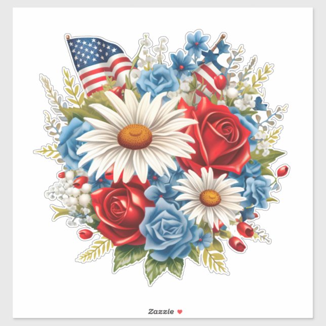 American flag patriotic 4th July independence day (Sheet)