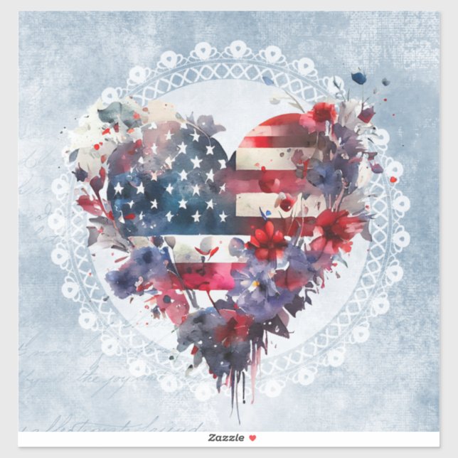 American flag patriotic 4th July independence day (Sheet)