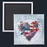 American flag patriotic 4th July independence day Magnet<br><div class="desc">American flag patriotic 4th July independence day</div>