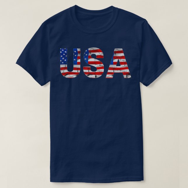American Flag Patriotic 4th Of July Bald Eagle Mer T-Shirt (Design Front)