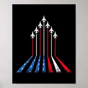American Flag Patriotic 4th Of July Red White Blue Poster