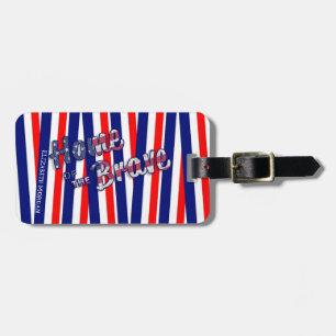 American Flag Patriotic 4th Of July,Stripes Luggage Tag
