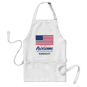 American Flag  Patriotic Awesome Grill Master Standard Apron