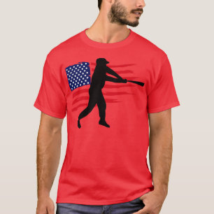 American Flag Patriotic Baseball 4 T-Shirt