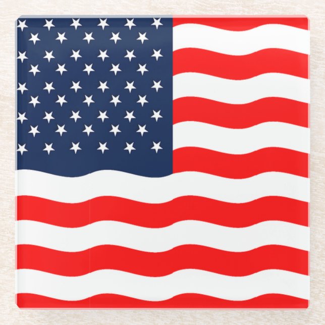 American Flag Patriotic Beverage Coasters (Front)
