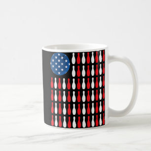 American Flag - Patriotic Bowler & Bowling Coffee Mug