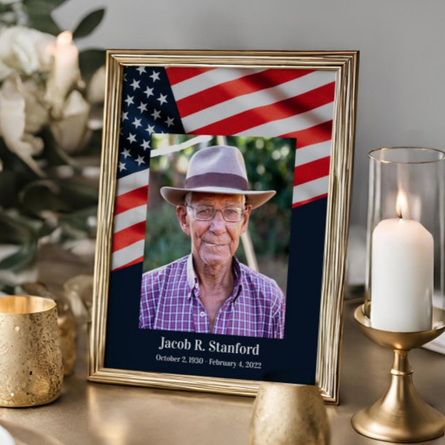American Flag Patriotic Celebration of Life Poster (Creator Uploaded)