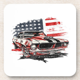 American Flag Patriotic  Coaster