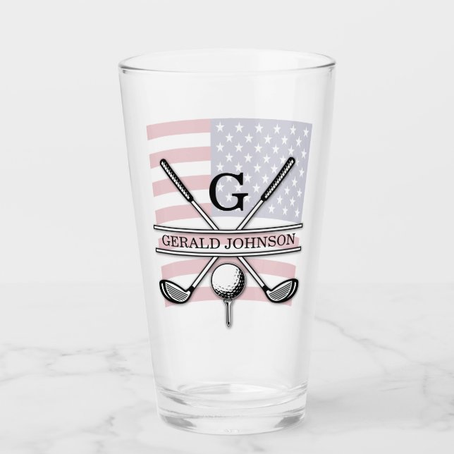 American Flag Patriotic Design Glass (Front)
