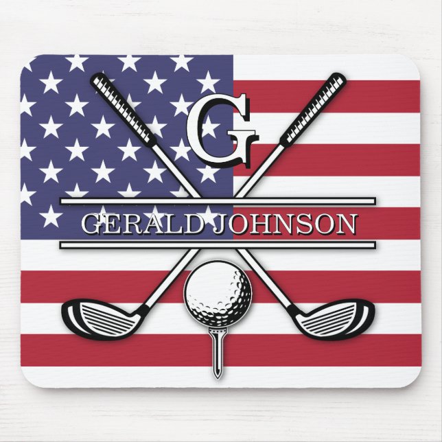 American Flag Patriotic Design Mouse Mat (Front)