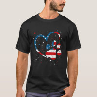 American Flag Patriotic Dog & Cat Paw Print  4th O