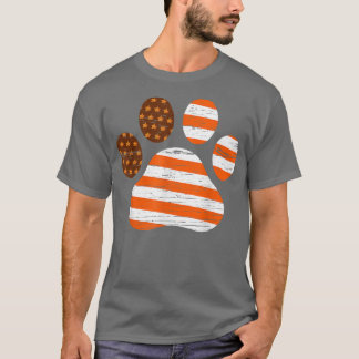American Flag Patriotic Dog & Cat Paw PrintFall Au T-Shirt