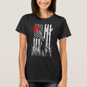 American Flag Patriotic Duck Hunting Waterfowl Goo T-Shirt