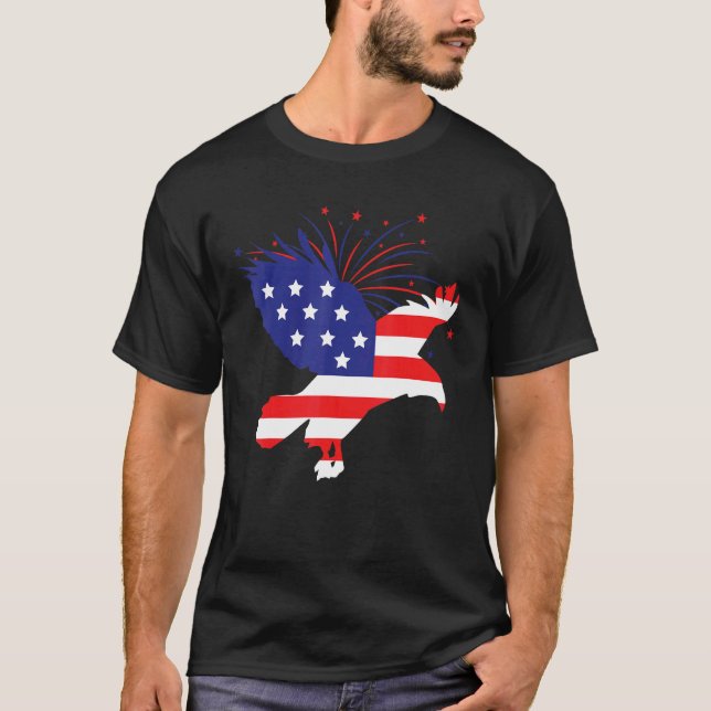 American Flag Patriotic Eagle T-Shirt (Front)