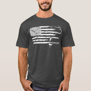 American Flag Patriotic Fishing Fourth Of July 83 T-Shirt