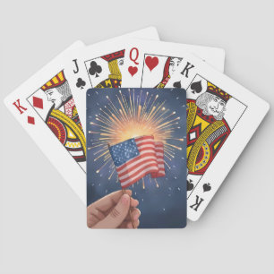 American Flag   Patriotic Fourth of July Playing Cards