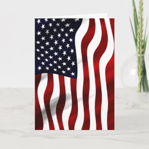 American Flag Patriotic Independence Day Card