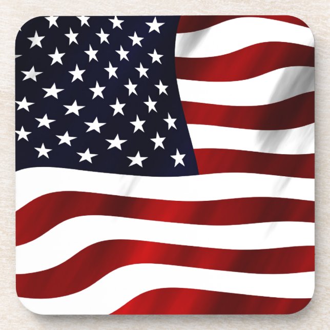 American Flag Patriotic Independence Day Coaster (Front)