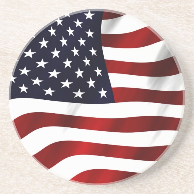 American Flag Patriotic Independence Day Coaster (Front)