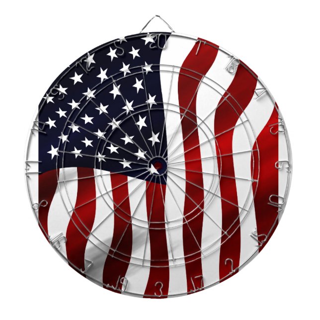 American Flag Patriotic Independence Day Dartboard (Front)