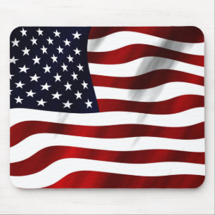American Flag Patriotic Independence Day Mouse Mat