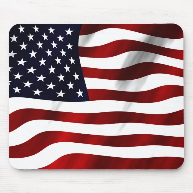 American Flag Patriotic Independence Day Mouse Mat (Front)
