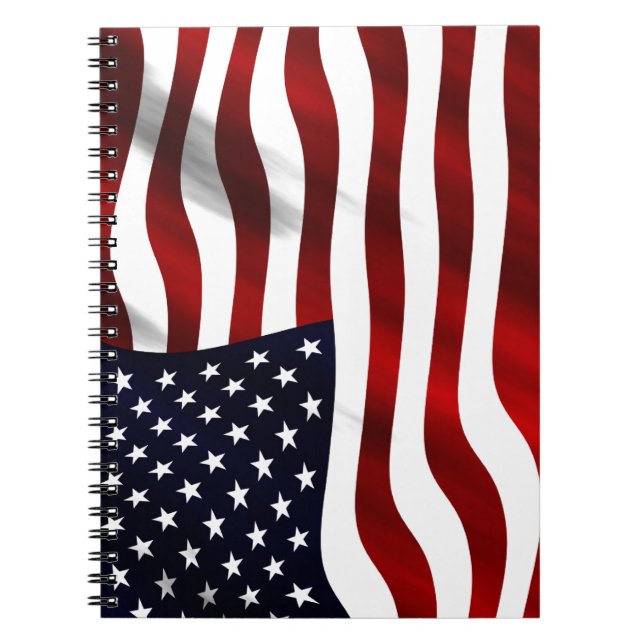 American Flag Patriotic Independence Day Notebook (Front)