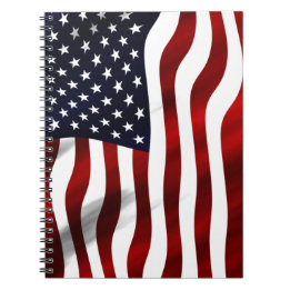 American Flag Patriotic Independence Day Notebook
