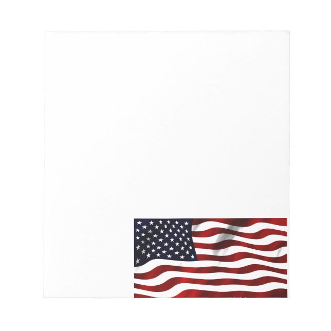 American Flag Patriotic Independence Day Notepad (Front)