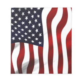 American Flag Patriotic Independence Day Notepad