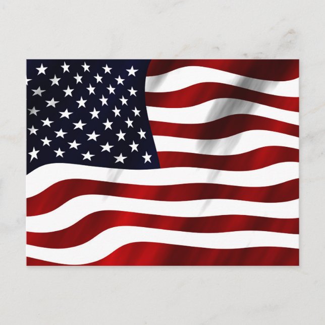 American Flag Patriotic Independence Day Postcard (Front)