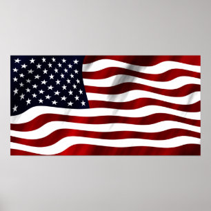 American Flag Patriotic Independence Day Poster