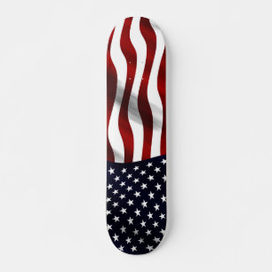 American Flag Patriotic Independence Day Skateboard