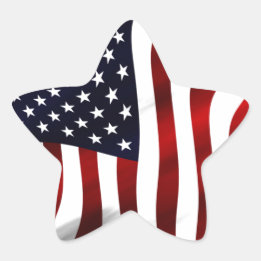 American Flag Patriotic Independence Day Star Sticker