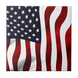 American Flag Patriotic Independence Day Tile
