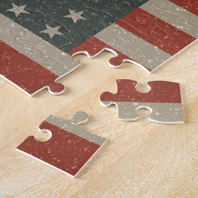 American Flag Patriotic Jigsaw Puzzle (Side)
