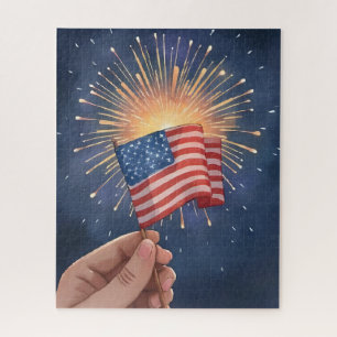 American Flag Patriotic Jigsaw Puzzle