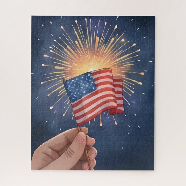 American Flag Patriotic Jigsaw Puzzle (Vertical)