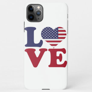 American Flag Patriotic Love iPhone 11Pro Max Case