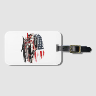 American Flag Patriotic Luggage Tag