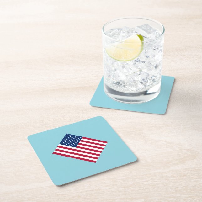 American Flag Patriotic Party  Paper Coasters (Insitu)