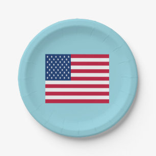 American Flag Patriotic Party Paper Plates
