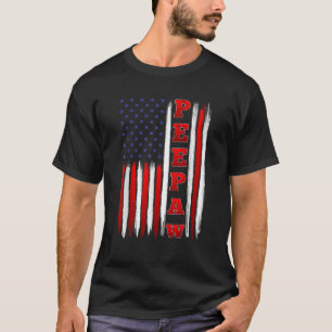 American Flag Patriotic Peepaw Men  T-Shirt