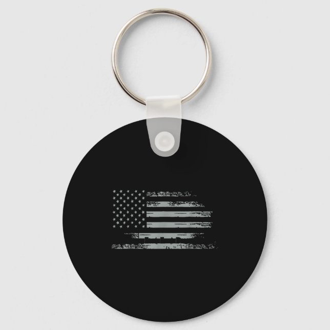 American Flag Patriotic Pride Dom  Key Ring (Front)