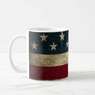 American Flag Patriotic Rustic Mug