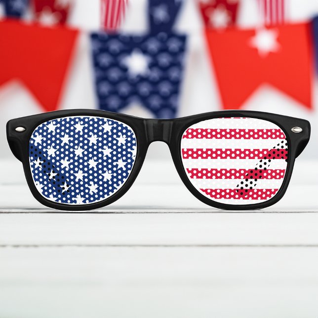 American Flag Patriotic Stars and Stripes USA Retro Sunglasses (patriotic usa american flag sunglasses)