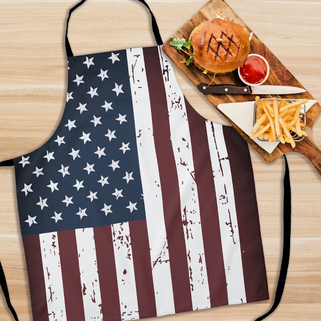 American Flag Patriotic Stars Stripes Apron (Creator Uploaded)