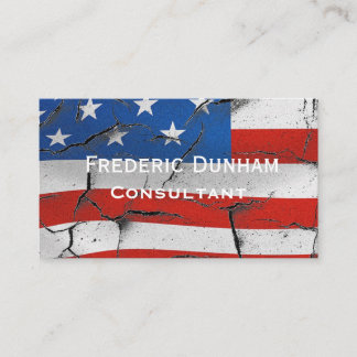 American Flag Patriotic Style Business Cards